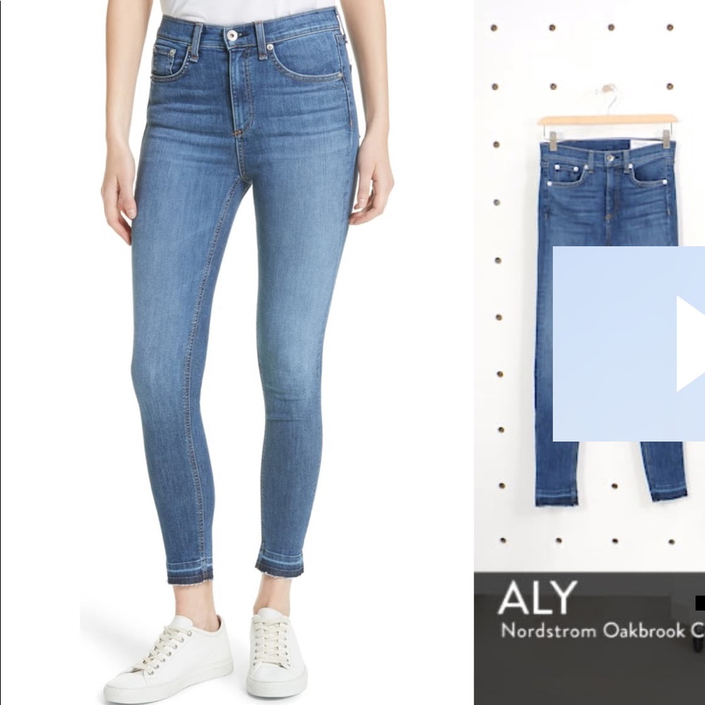 Rag & Bone High Waist Ankle Skinny Jeans